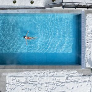 Underwater swimming pool door, Wellness Hotel Gran Risa