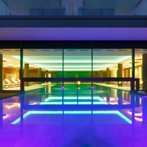 Underwater swimming pool door, Hotel Cristal